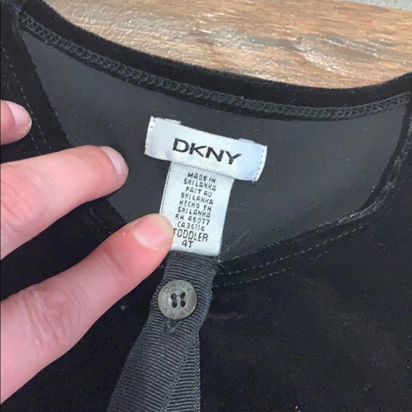 DKNY Girls 4T Black Velvet Cardigan Holidays Party Special Occasion Wedding - Picture 4 of 5